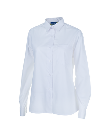 BA Essentials Long Sleeve Deluxe Blouse - Shaped Fit - White