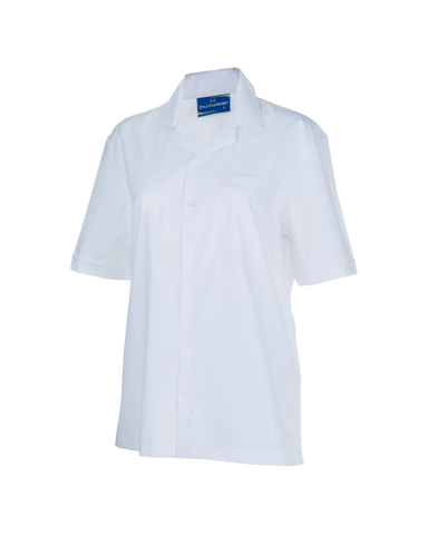 BA Essentials Short Sleeve Layback Shirt - Unisex Fit - White